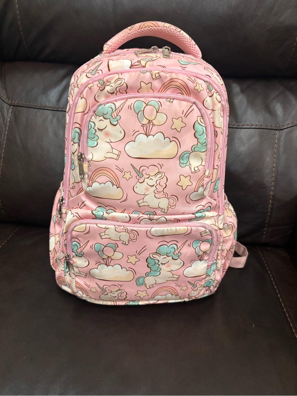 Kids Pink Unicorn Backpack - Cute Unicorn Print